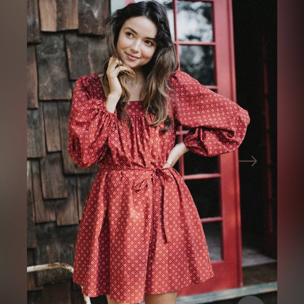 Christy Dawn Sabrina Dress in Red Petunia Dot Print (PLEASE READ DESCRIPTION) 🙏